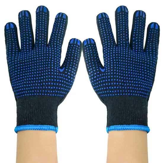 Zs Double Side PVC Coated Cotton Gloves PVC Dotted Gloves for Working