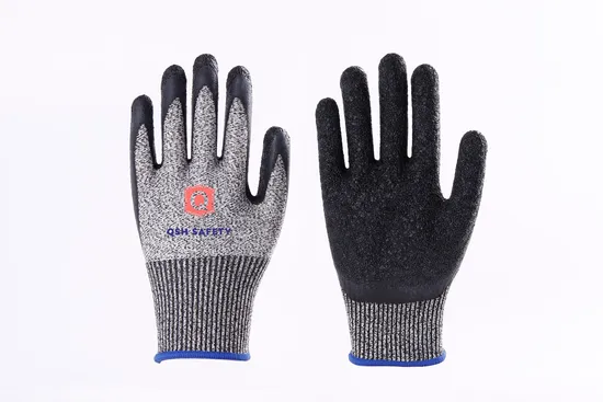 13 Gauge Hppe Cut-Resistant Black Nitrile Sandy Coated Gloves Level C