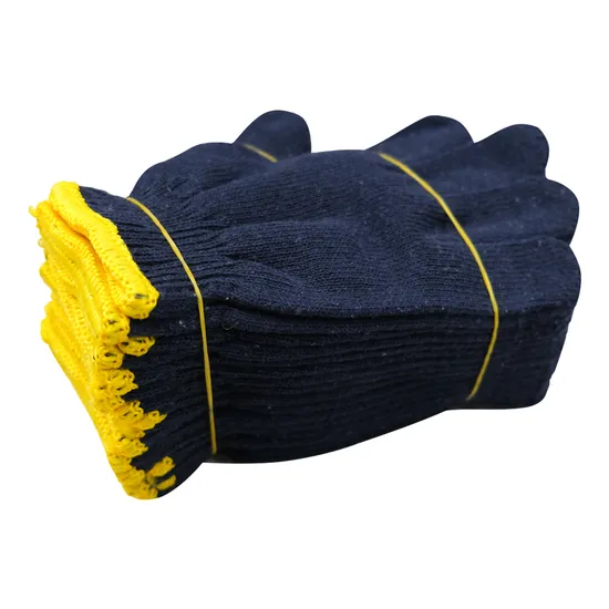 Zs Best Selling 10/Gauge Blue Cotton Hand Safety Knitted Work Gloves