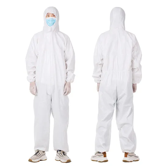 SMS Nonwoven Type5/6 Impervious Chemical Protective Coveralls for Safety