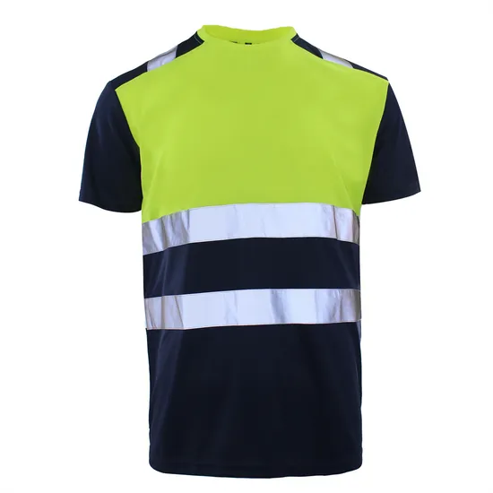Custom Reflective Road Safety Short Sleeve Breathable Workwear Plain T Shirt Wholesale Work T Shirts Unisex