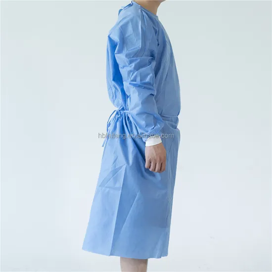 Heavy-Duty SMS Gown 50GSM Non-Woven Waterproof Disposable Medical Isolation Gown