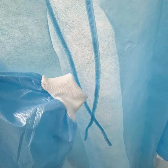 Premium Materials Superior Hospital Staff PP Laminated PE Isolation Gown for Hospitals