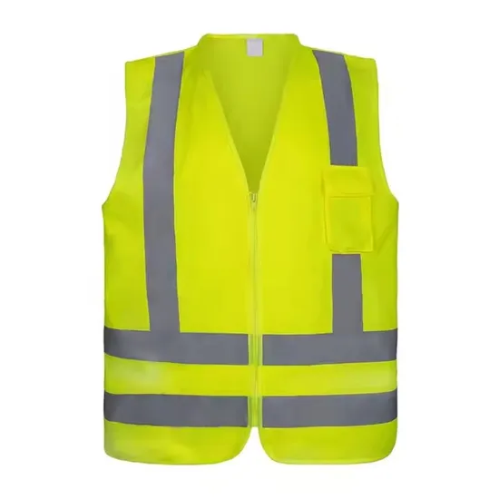 High Visibility Outdoor Construction Reflective Safety Vest with Zipper for Man