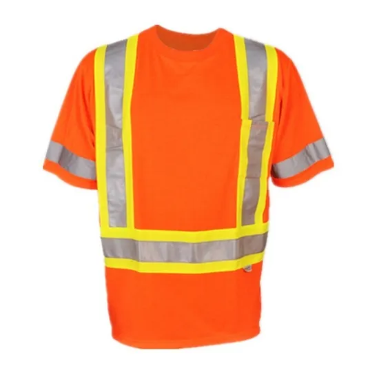 Reflective T-Shirt with High Visibility Reflective Warning Tape