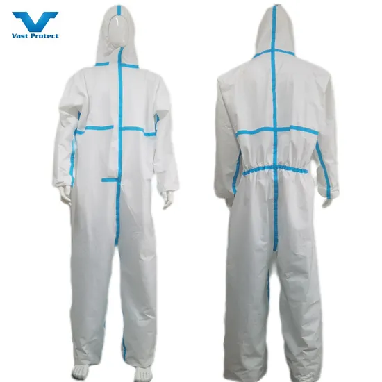 Wholesale High Quality CE En14126 Protective White Working Coveralls