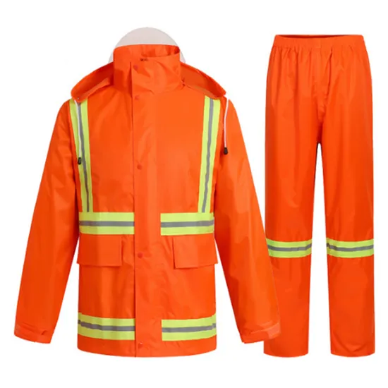 Custom Warm Reflective Suit Road Traffic Safety Fluorescent Rain Jacket Man Waterproof Flame Resistant Safety Jacket/Pant