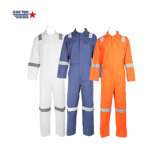 190GSM 100% Cotton High Visibility Safety Long Sleeve Boilersuit Working Coveralls