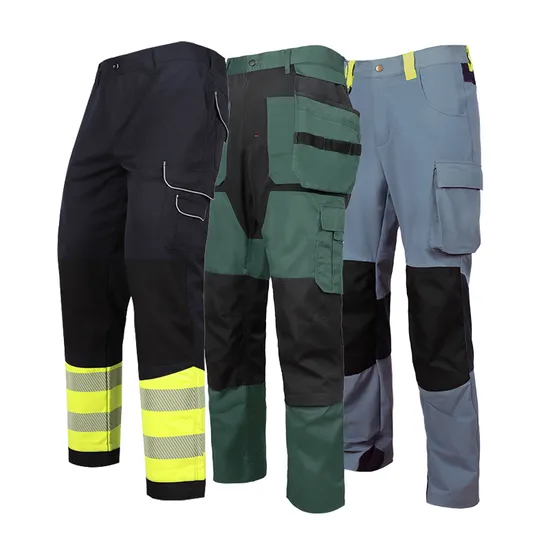 Customized High Quality Safety Work Trousers with Multiple Pockets for Men Construction Cargo Pants