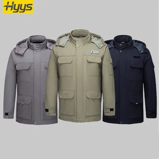 100% Cotton Soft Shell Jacket Winter Workwear Jackets Coat Construction Detachable Work Clothes