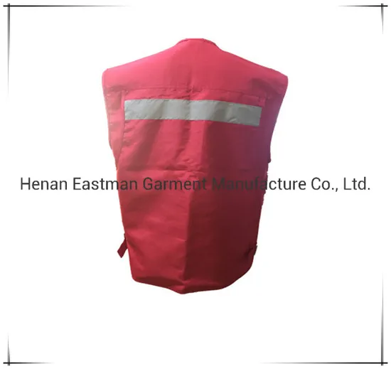 Factory Outlet Multi Pockets Fishing Vest with Reflective Tapes