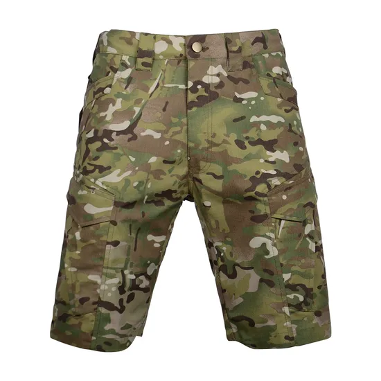 Men′s Waterproof Rip-Stop Short Pants Hiking Hunting Multi Pockets Safari Cargo Pant Trousers