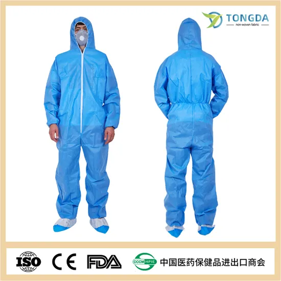 CE Disposable non woven Coveralls with Hood