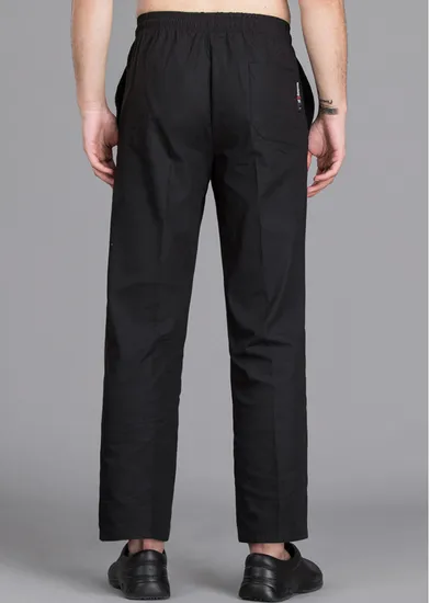 Men′s Black Baggy Chef Pants with Drawstring Waist
