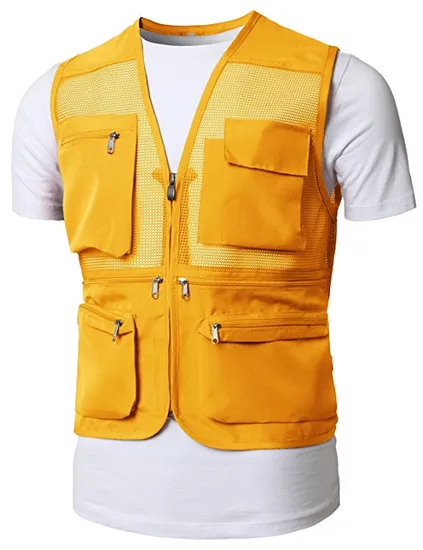 Mens Safety Work Utility Hunting Travels Sports Mesh Vest with Pockets