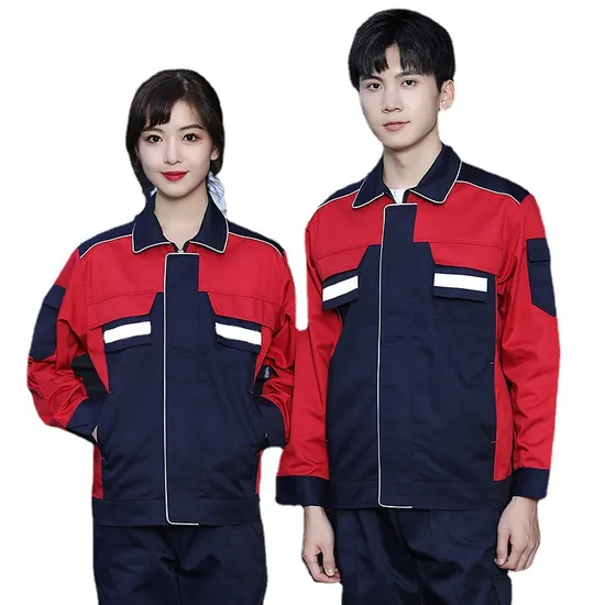 Wholesale Color Matching Work Clothes Men′s Workshop Mechanic Work Clothes Suit