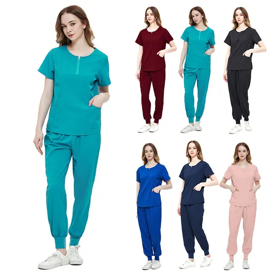 Nurses Hospital Uniforms Nursing Scrubs Suit Uniforms Jogger Women Scrub Sets Uniform