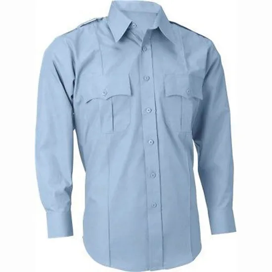 Custom High Quality Security Long Sleeve Shirts Navy Blue Security Uniform Shirts