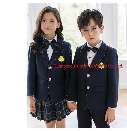 Factory Hot Selling Primary and Secondary School Students Knitting British Style School Uniform OEM (U2308)