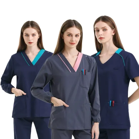 OEM Scrub Uniform Set for Medical Staff Uniform Hospital Workwear Lab Coat Doctor Clothing Nurse Dress