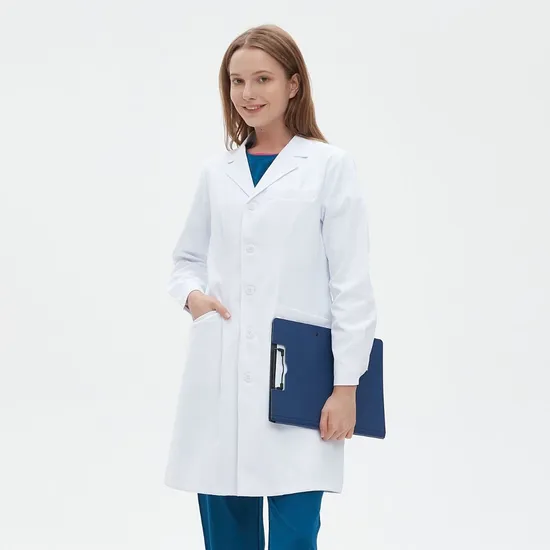 Demure Hospital Uniform for Doctor Staff Medical Uniforms Medical Scrub with Custom Logo Lab Coat