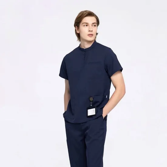 New Style Medical Uniform Scrub Uniform Short Sleeve Tunic Coats with Custom Logo Hospital Uniform Doctor Dress