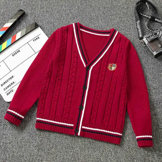 Hot Selling OEM New Design Custom Winter Warm Boys School Sweater for School Uniform