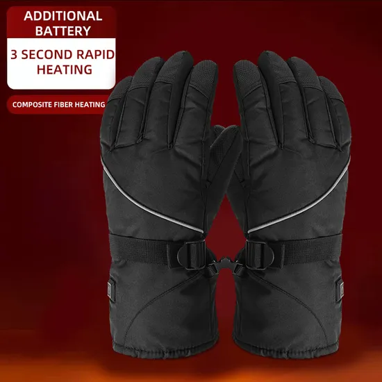 Heated Gloves Rechargeable Electric Gloves Winter Waterproof Warm Outdoor Riding Ski