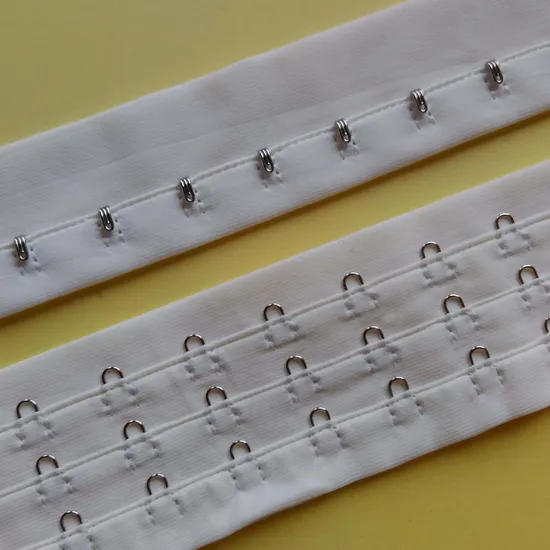 Pre-Shrink Nylon Hook and Eye Tape-3/4 " 3 Row Bra Accessories