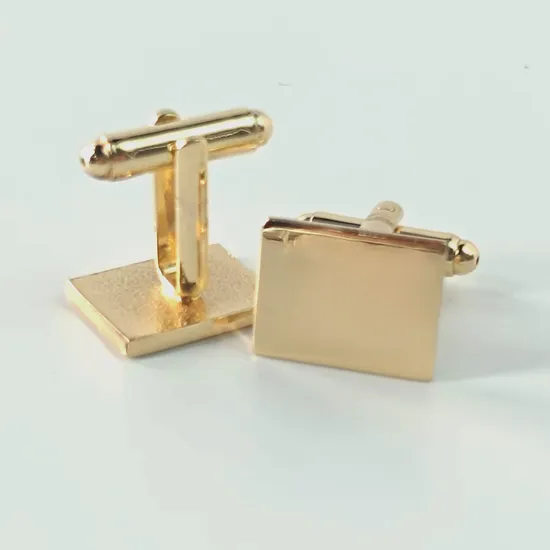 Wholesale Personalised Wedding Gifts Gold Custom Creative Designer Brass Rotundity Square Tie Clip Cuff Links for Men Luxury Fashion Jewelry Cufflink