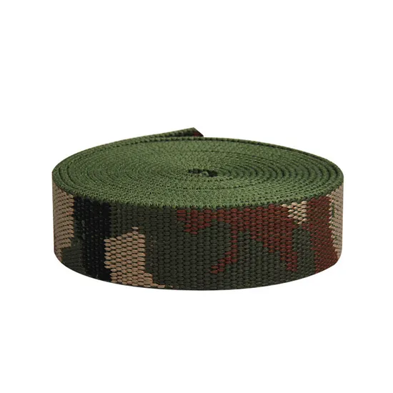 Hot Sale Camouflage Tactical Fabric Ribbon Tape Belt Durable Woven Nylon Webbing Strap for Bag