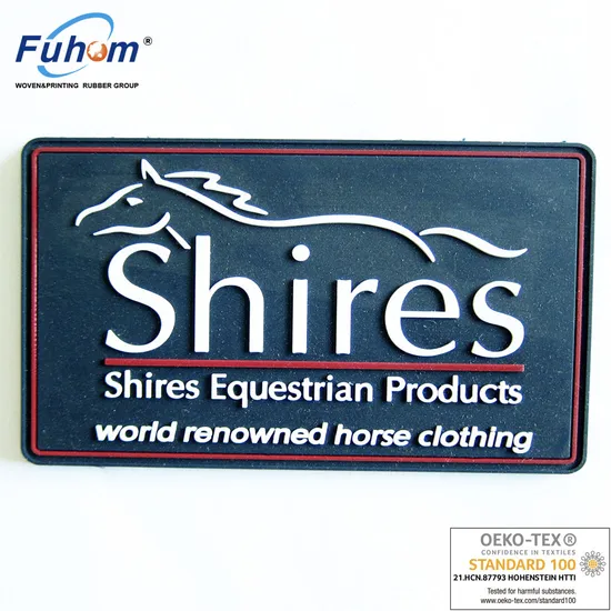 Luxury Brand Equestrian Product Soft Rubber Silicone PVC Patches for Horse Clothing