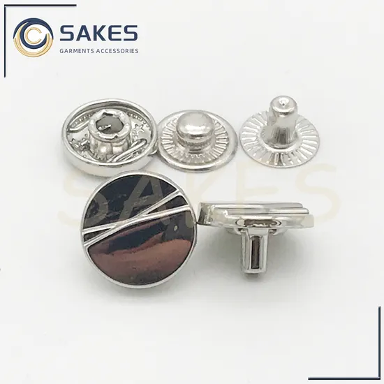 High Quality Shinny Silver Color Zinc Alloy Snap Buttons for Garments