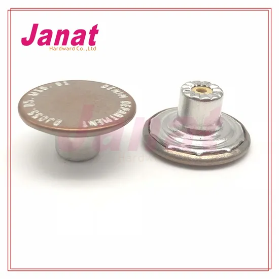 Plastic Insert Plating Color Metal Shank Button with Oeko-Test Certificate