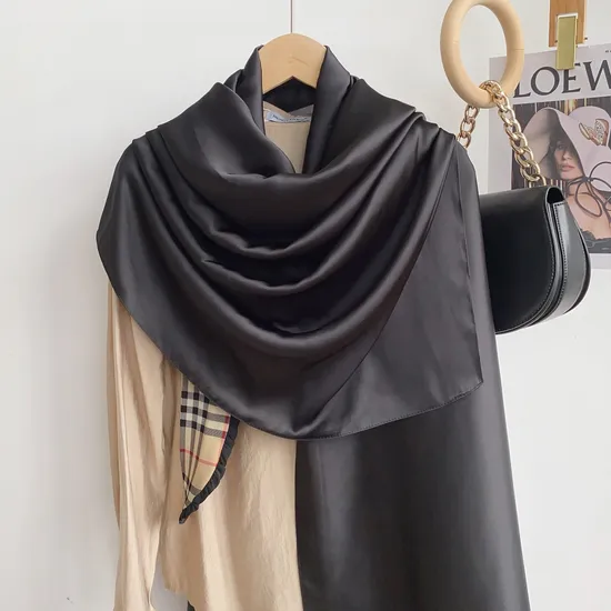 90X180cm Wholesale Long Silk Scarf for Women Custom Printed Satin Beach Outdoor Scarf Hijab Shawls