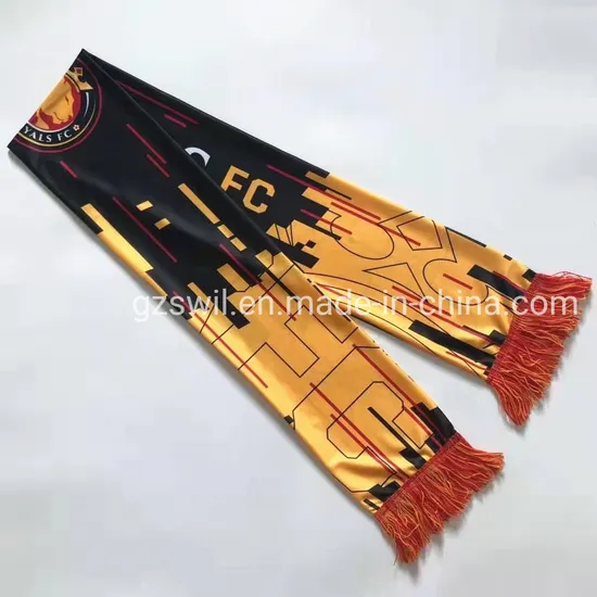 Fashion Double-Sided Digital Printing Promotional Football Fan Custom Scarf