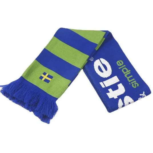 Subliamtion Embroidered Football Team Fan Scarf Custom Club Logo Soccer Printing Scarf
