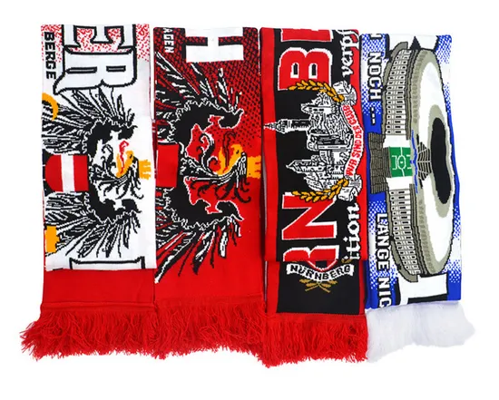 Acrylic Scarf/ Football Jacquard Scarf with Customized Logo