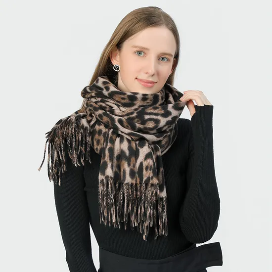 New Explosive Models Leopard Print Warm Versatile Comfortable Fashionable Scarf