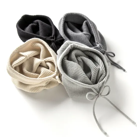 Wholesale Custom Winter Warm Comfortable Man Women Coldproof Thick Added Knit Hat with Scarf