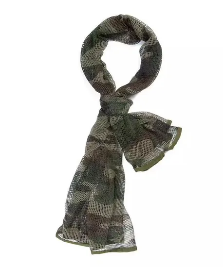 Long Camouflage Tactical Scarf Multipurpose Camouflage Breathable Mesh Scarf