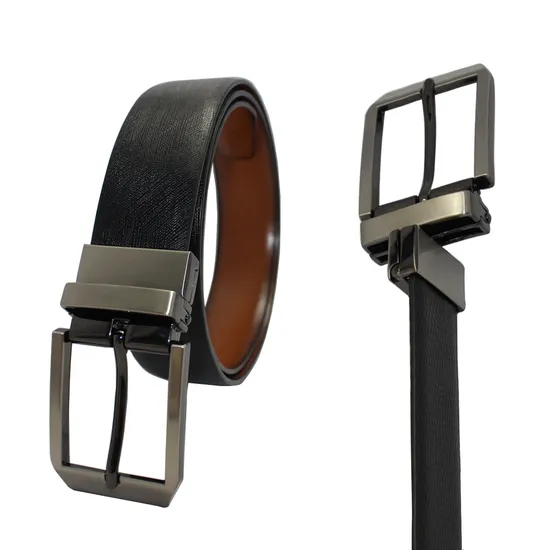 Reversible Leather Dress Belt Leather Belt for Men (35-23006)