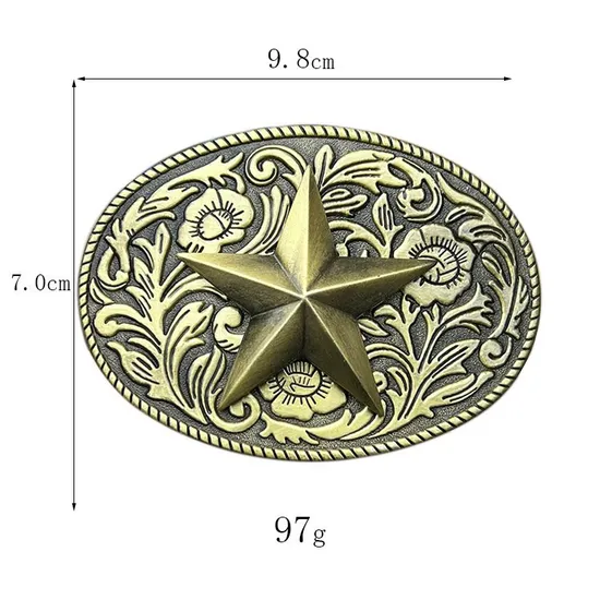 Factory Customized Western Cowboy Style Zinc Alloy English Letter Belt Buckle Fashion Western Punk Style Belt Buckle