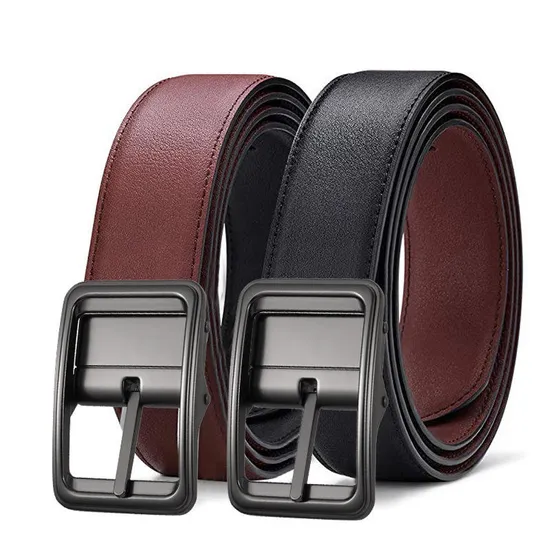 Factory Custom Logo 2023 New Style Cowhide Leather Business Luxury Belt for Men