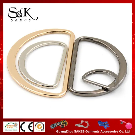 Custom Color Metal Alloy D Ring Buckle for Belt