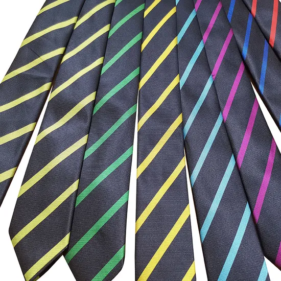 Premium 100% Woven Navy Color Logo Silk Custom Necktie for Men Business Party Club