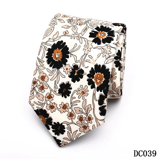 Express Style with Flowers Unique Cotton Tie for Social Events