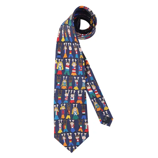 Wholesale Custom 100% Mulberry Silk Tie Handkerchief for Men Printed Silk Ties with Custom Logo