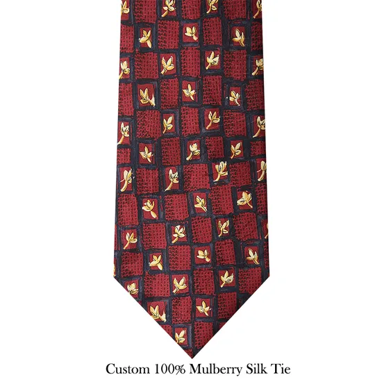 China Factory Wedding 100% Silk Digital Printing Jacquard Silk Tie with Custom Size