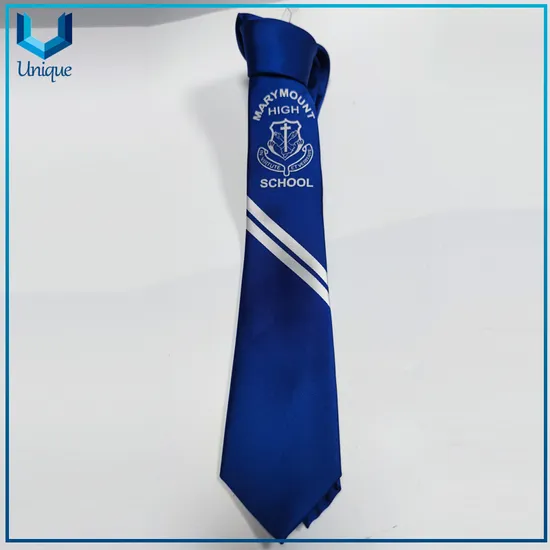 Custom Design Logo Necktie, fashion Stripe Microfiber Stripe Style Jacquard Embroidery Logo Tie